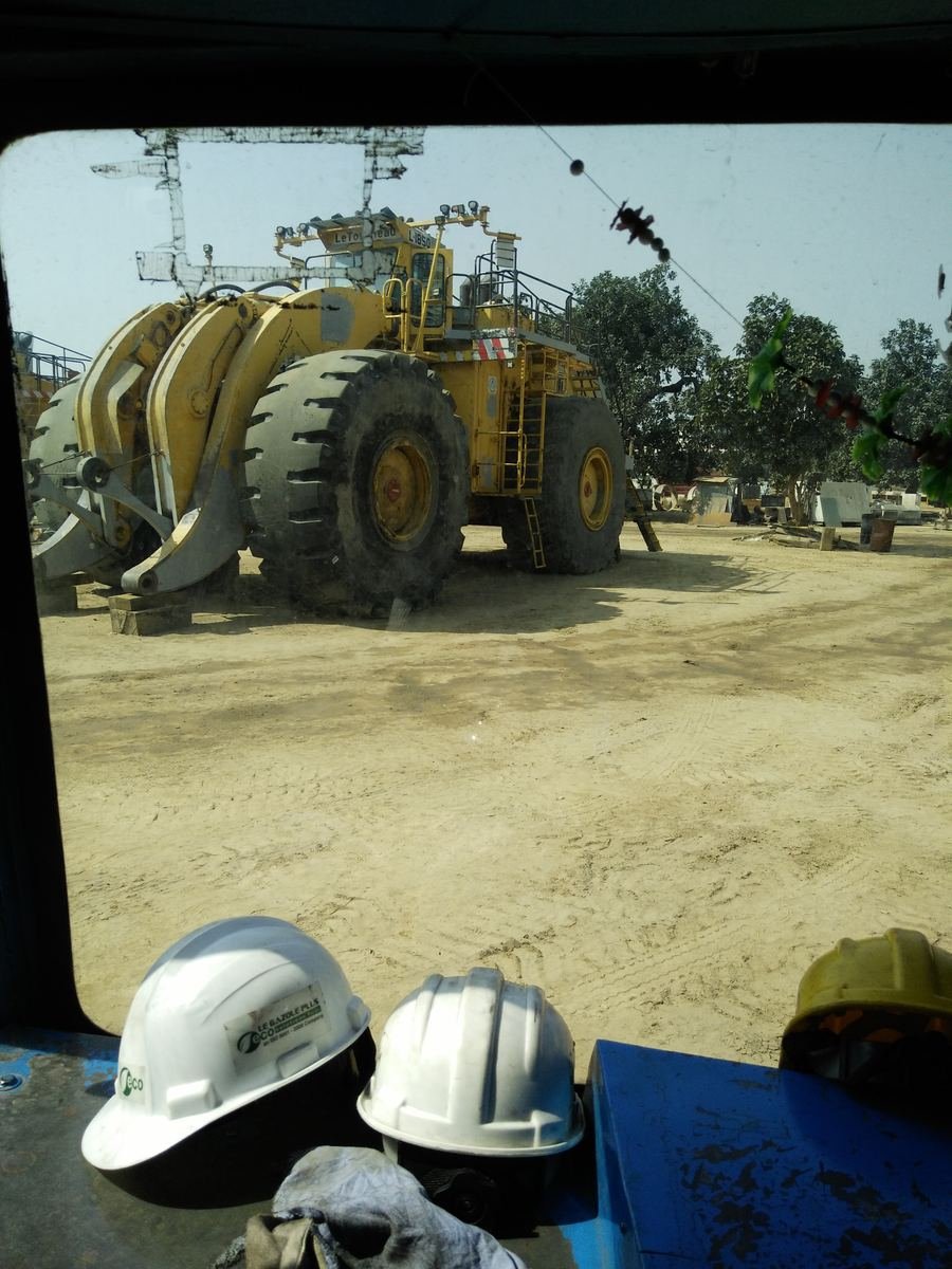 Wheel loader at site