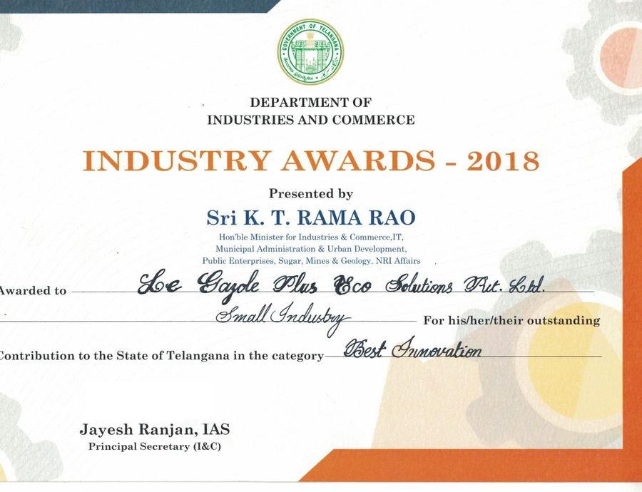 Telangana Industry Awards 2018 – Best Innovation