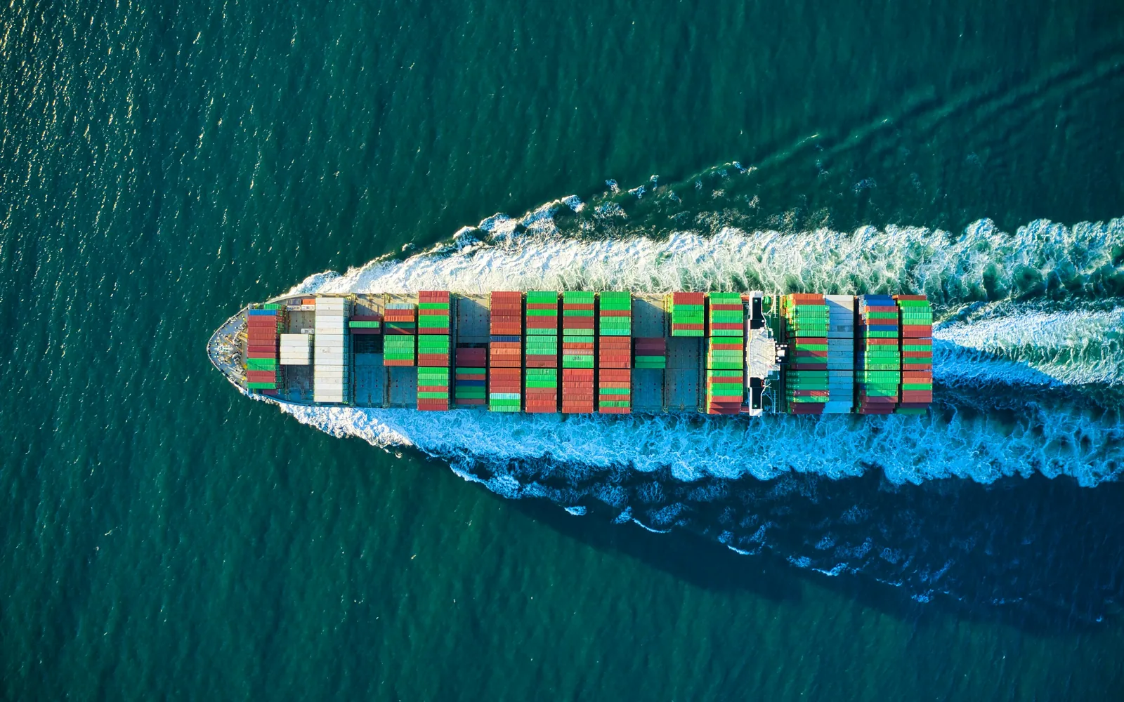 Commercial vessel at sea