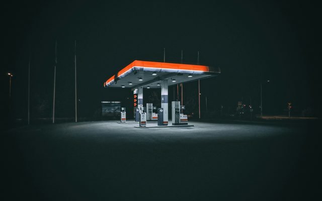 Refuelling a car at a fuel pump